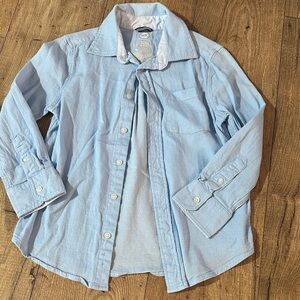 Boys Light Blue Button-Up Shirt